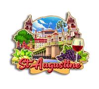 Quwsne Refrigerator Magnet St.Augustine Florida United States Fridge Magnet City Travel Souvenirs Tourist Gifts 3D Classic Landmarks Handmade Crafts Home Decoration -195