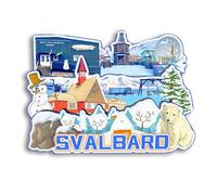 Quwsne Refrigerator Magnet Svalbard Norway Fridge Magnet City Travel Souvenirs Tourist Gifts 3D Classic Landmarks Handmade Crafts Home Decoration2286