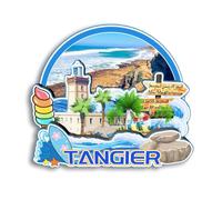 Quwsne Refrigerator Magnet Tangier Morocco Fridge Magnet City Travel Souvenirs Tourist Gifts 3D Classic Landmarks Handmade Crafts Home Decoration -2980