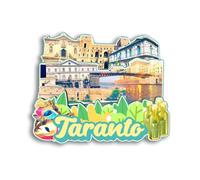 Quwsne Refrigerator Magnet Taranto Italy Fridge Magnet City Travel Souvenirs Tourist Gifts 3D Classic Landmarks Handmade Crafts Home Decoration - 1122