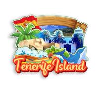 Quwsne Refrigerator Magnet Tenerife Island Spain Fridge Magnet City Travel Souvenirs Tourist Gifts 3D Classic Landmarks Handmade Crafts Home Decoration -1429