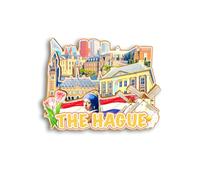 Quwsne Refrigerator Magnet The Hague Netherlands Fridge Magnet City Travel Souvenirs Tourist Gifts 3D Classic Landmarks Handmade Crafts Home Decoration - 1615