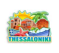 Quwsne Refrigerator Magnet Thessaloniki Greece Fridge Magnet City Travel Souvenirs Tourist Gifts 3D Classic Landmarks Handmade Crafts Home Decoration -1718