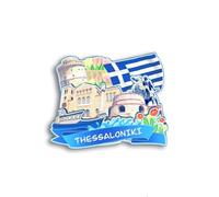Quwsne Refrigerator Magnet Thessaloniki Greece Fridge Magnet City Travel Souvenirs Tourist Gifts 3D Classic Landmarks Handmade Crafts Home Decoration - 1532