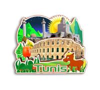 Quwsne Refrigerator Magnet Tunis Tunisia Fridge Magnet City Travel Souvenirs Tourist Gifts 3D Classic Landmarks Handmade Crafts Home Decoration -2991