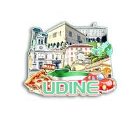 Quwsne Refrigerator Magnet Udine Italy Fridge Magnet City Travel Souvenirs Tourist Gifts 3D Classic Landmarks Handmade Crafts Home Decoration - 1195