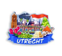 Quwsne Refrigerator Magnet Utrecht Netherlands Fridge Magnet City Travel Souvenirs Tourist Gifts 3D Classic Landmarks Handmade Crafts Home Decoration -1976