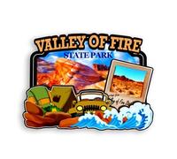 Quwsne Refrigerator Magnet Valley of Fire State Park Nevada USA Fridge Magnet City Travel Souvenirs Tourist Gifts 3D Classic Landmarks Handmade Crafts Home Decoration -1046