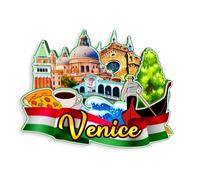 Quwsne Refrigerator Magnet Venice Italy Fridge Magnet City Travel Souvenirs Tourist Gifts 3D Classic Landmarks Handmade Crafts Home Decoration -1256