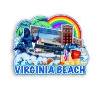 Quwsne Refrigerator Magnet Virginia Beach Virginia United States Fridge Magnet City Travel Souvenirs Tourist Gifts 3D Classic Landmarks Handmade Crafts Home Decoration -886