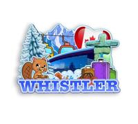 Quwsne Refrigerator Magnet Whistler Canada Fridge Magnet City Travel Souvenirs Tourist Gifts 3D Classic Landmarks Handmade Crafts Home Decoration -1880