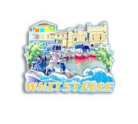 Quwsne Refrigerator Magnet Whitstable United Kingdom Fridge Magnet City Travel Souvenirs Tourist Gifts 3D Classic Landmarks Handmade Crafts Home Decoration - 1369