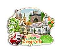 Quwsne Refrigerator Magnet Zagreb Croatia Fridge Magnet City Travel Souvenirs Tourist Gifts 3D Classic Landmarks Handmade Crafts Home Decoration2313