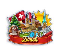Quwsne Refrigerator Magnet Zurich Switzerland Fridge Magnet City Travel Souvenirs Tourist Gifts 3D Classic Landmarks Handmade Crafts Home Decoration -2029