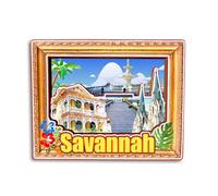 Quwsne savannah georgia america fridge magnet city travel souvenirs 3d tourist gifts classic monuments handmade crafts home decor 4143
