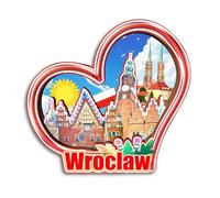 Quwsne Wroclaw Poland Fridge Magnet Fridge Magnet City Travel Souvenirs Tourist Gifts Classic 3D Landmarks Handmade Home Decor -3919