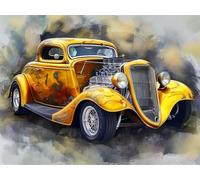 Quxaoqiao Adults and Beginners 5D Diamond Painting DIY Full Drill Kits Classic Car Pictures Embroidery Cross Stitch Diamond Art Perfect for Gift and Home Wall Decor Round Drill 45x60cm AE1072