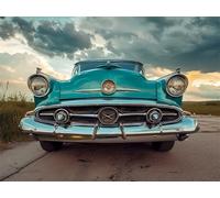 Quxaoqiao Adults and Beginners 5D Diamond Painting DIY Full Drill Kits Classic Car Pictures Embroidery Cross Stitch Diamond Art Perfect for Gift and Home Wall Decor Round Drill 85x115cm AE1070