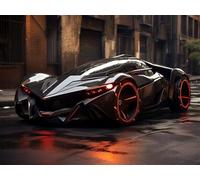 Quxaoqiao Adults and Beginners 5D Diamond Painting DIY Full Drill Kits Cool Supercar Pictures Embroidery Cross Stitch Diamond Art Perfect for Gift and Home Wall Decor Round Drill 25x35cm AE1097