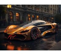 Quxaoqiao Adults and Beginners 5D Diamond Painting DIY Full Drill Kits Cool Supercar Pictures Embroidery Cross Stitch Diamond Art Perfect for Gift and Home Wall Decor Round Drill 25x35cm AE1099