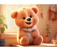Quxaoqiao Adults and Beginners 5D Diamond Painting DIY Full Drill Kits Cute Bear Doll Pictures Embroidery Cross Stitch Diamond Art Perfect for Gift and Home Wall Decor Square Drill 85x115cm AE2611