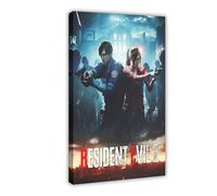 QUXDJZ Game Resident-Evil 2 Movie Poster (4) Canvas Poster Wall Art Decor Print Picture Paintings for Living Room Bedroom Decoration 08x12inch(20x30cm)