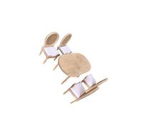 QUXVUIS 1 12 Scale Miniature Dollhouse Craft Unique Dining Table Chairs Set Beautiful Wooden Model Gift Idea For Kids 1:12 Scale DIY Accessories Scenery Building Props