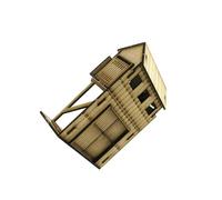 QUXVUIS 1/72 Fortress Building Models House Encourages Fun Learning Experience With for Creative Assembly Focusing On Architecture Skills 1/72 Fortress, door, 8-12cm