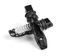 QUXVUIS 1 Pair Universal Motorcycle Rear Footrests 8mm Hole Removable Passenger Foot Pegs Pedal Footpeg Motorbike Accessories, Silver