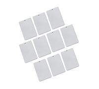 QUXVUIS 10 Pieces Metal Rectangle Tag Pendants for Customized Necklaces and Bracelets Stainless Steel, Silver, 20x30mm