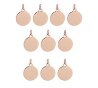 QUXVUIS 10 Pieces Tag Bracelet Anklet Earring Pendant Stainless Steel Jewelry Making Finding Handmade DIY Craft, Rose Gold