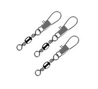 QUXVUIS 10pcs Fishing Swivel Connector Stainless Steel Fishhook Snap Tools Tackle Fitting Connect Component Replace Fittings, B Shaped, 37mm