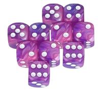 QUXVUIS 16mm Dices Game Player Party Game Accessories Multi Sided Dices Set Durable Acrylic Fun For Tabletop Adventures D6 D8 D10 D4 Set Role Play Party Favors, Style B