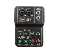 QUXVUIS 2 Channel Mini Audio Mixer For Easy Streaming Enabling Musicians To Fine Tune Sound Levels With Volume Control Audio Mixer Console Interface 3.5mm Stereo