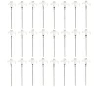 QUXVUIS 24-Piece Peg Set. Cam Use, Accessories, Hard-Ground to Durable and Sturdy, for Outdoor Activities, Gardens, White