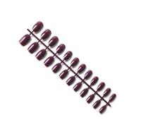 QUXVUIS 24-piece Short Ballerina Safe Scratch-resistant Coffin False Nails Solid DIY Exquisite Novel Elegant Acrylic Nail , 12purple