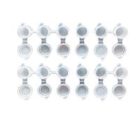QUXVUIS 24 Pieces DIY Painting Set with Lid Six Palette Holder Watercolor Refillable Pigment Empty Box Painters Art Using