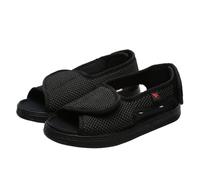 QUXVUIS 2pcs Adjustable Wide House Shoes for Swollen Feet Relief Extra Wide Adjustable Open Toe Users and Occasions Slow Feature