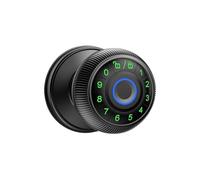 QUXVUIS 2pcs Bluetooth Door Lock with AI Intelligent Learning for Quick Access Alloy Finger Print Lock for Door Fingerprint, Black