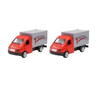 QUXVUIS 2pieces Rivian Toy Precision Die-casting Scale Model Car With Anti Lock Braking System Simulated Interior, Red, 12.5 * 5.*4.5CM