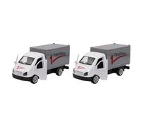 QUXVUIS 2pieces Rivian Toy Precision Die-casting Scale Model Car With Anti Lock Braking System Simulated Interior, White, 12.5 * 5.*4.5CM