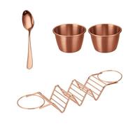 QUXVUIS 2set Taco Holder Stands With Spoon Salad Cup Taco Serving Set Cooling Rack Stainless Steel Cup Holder Kitchen Stand, C