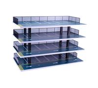 QUXVUIS 32 Acrylic Display Case Decor Providing Enthusiasts Realistic Parking Lot Scene For 132 Toy Cars Car Model Toy Display Stand Features Realistic Open, Blue, 4 layers