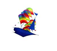 QUXVUIS 3D Sailboat Kite Large Colorful Flying Toy Designed For Outdoor Games Exciting Activity For Kids Encouraging Fun And Exercise Large Size Colorful Ship Kite Kids Game