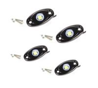 QUXVUIS 4pcs Chassis Lights LED Neon High Brightness Truck Yacht Trail Rig Lamp Underglow Atmospheres Auto Accessories, Green Light