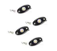 QUXVUIS 4pcs Chassis Lights LED Neon High Brightness Truck Yacht Trail Rig Lamp Underglow Atmospheres Auto Accessories, White Light