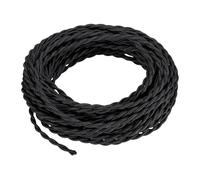 QUXVUIS 5m Lamp Cable With Hemp Rope Offers Retro Aesthetic Plus Versatile Applications In Home And Restaurant Lighting Retro Lamp Cord Ceiling Hanging Light Industrial, black, 5m