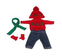 QUXVUIS 5x Beautiful 18 Inch Doll Christmas Outfit Set In Red And White Cloth 18 Inch Doll Christmas Clothes Dolls Accessories , red green