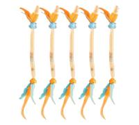 QUXVUIS 5x Feathers Toys With Catnip 5pcs/set Cat Feathers Mimicking Movements Catnip Cat Teasing Stretchable, type+2