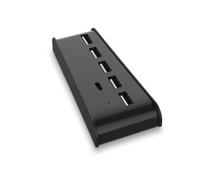 QUXVUIS 6-in-1 Multiport Digital Optical Drive Game Console USB Hub Driver Free Type-c Adapter Converter Gaming Supplies, Black